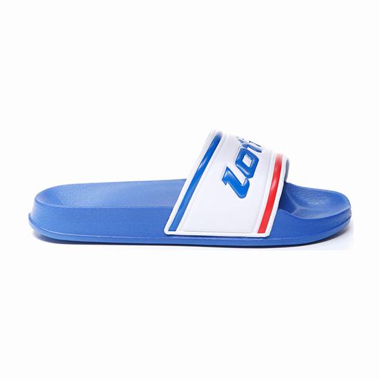 Blue / White / Red Lotto Midway Iv Slide Men's Slippers | Lotto-29096