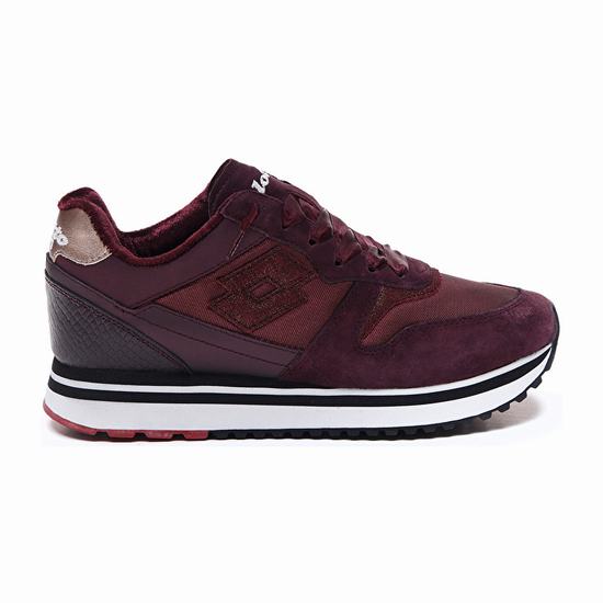 Burgundy Lotto Slice W Women's Sneakers | Lotto-73058