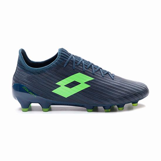 Green / Blue Lotto Solista 200 Iii Fg Men's Soccer Shoes | Lotto-74149