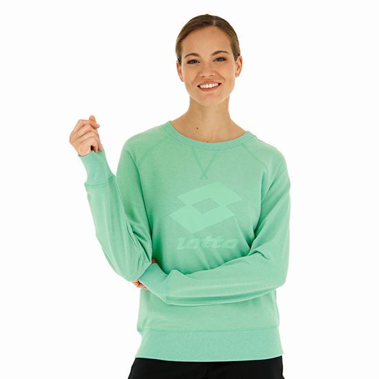 Green Lotto Smart W Sweat Rn Ft Women's Tracksuits | Lotto-63294