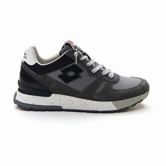 Grey / Black Lotto Tokyo Shibuya Men's Sneakers | Lotto-75830