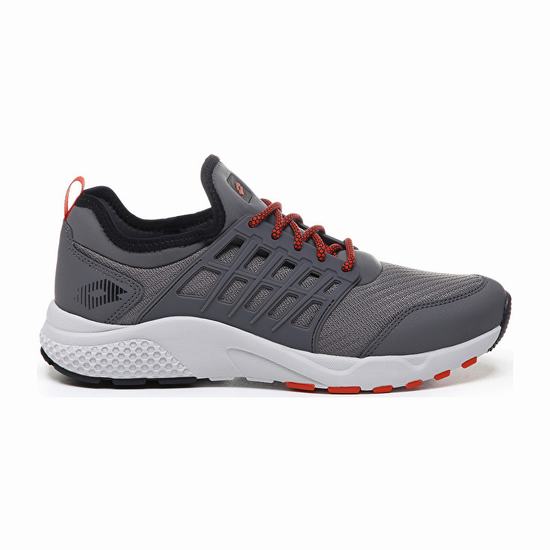 Grey / Black / Red Lotto Breeze Free Iv Men's Lifestyle Shoes | Lotto-71243