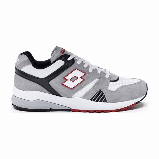 Grey / Black / White Lotto Marathon Men's Sneakers | Lotto-64566