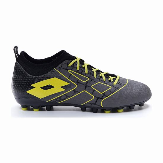 Grey / Black / Yellow Lotto Maestro 700 Iii Agm Men's Soccer Shoes | Lotto-16383