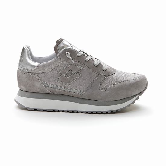 Grey Lotto Wedge Gray W Women's Sneakers | Lotto-79373