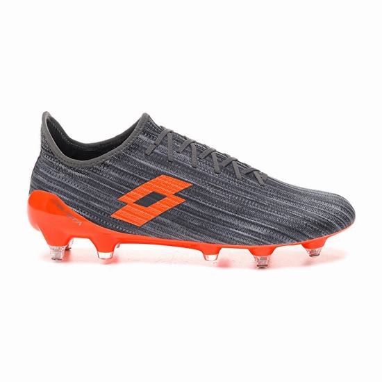 Grey / Orange Lotto Solista 200 Iii Sgx Men's Soccer Shoes | Lotto-85932