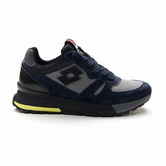 Navy / Grey Lotto Tokyo Shibuya Men's Sneakers | Lotto-48963