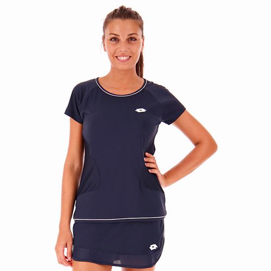 Navy Lotto Shela Iv W Women's T Shirts | Lotto-51143