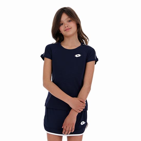 Navy Lotto Squadra G Pl Kids' T Shirts | Lotto-46867