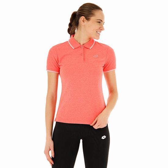 Pink Lotto Classica W Stc Pq Women's Polo Shirts | Lotto-33554