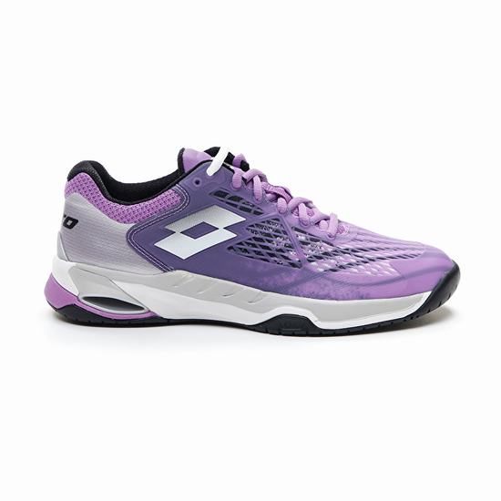 Purple / Silver Lotto Mirage 100 Spd W Women's Tennis Shoes | Lotto-31648