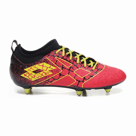 Red / Black / Yellow Lotto Maestro 700 Ii Sg6 Men's Soccer Shoes | Lotto-88379