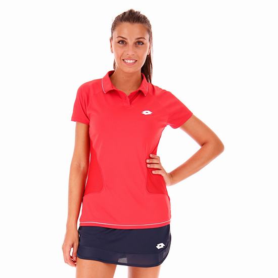 Red Lotto Shela Iv W Women's Polo Shirts | Lotto-50245