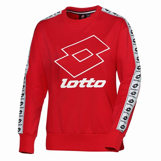 Red / White Lotto Athletica Sweat Rn W Women's Tracksuits | Lotto-46688