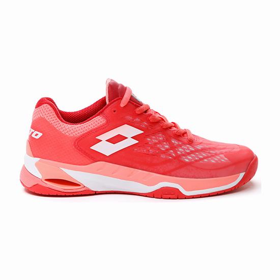 Red / White / Rose Lotto Mirage 100 Spd W Women's Tennis Shoes | Lotto-81842