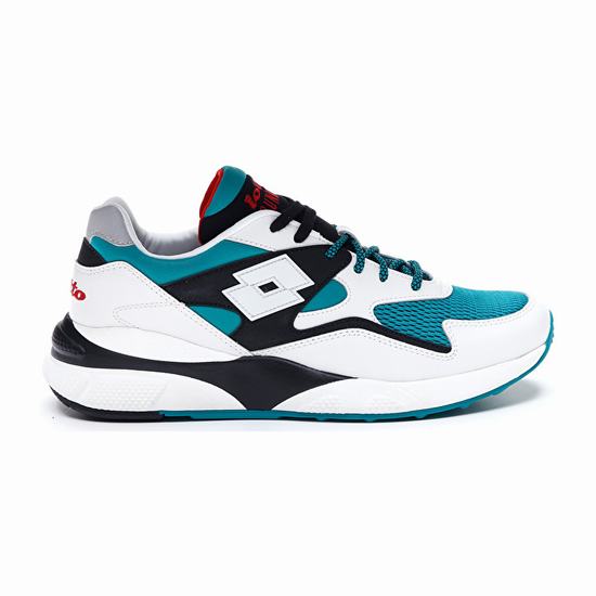 White / Black / Blue Lotto Sirius Men's Sneakers | Lotto-13290