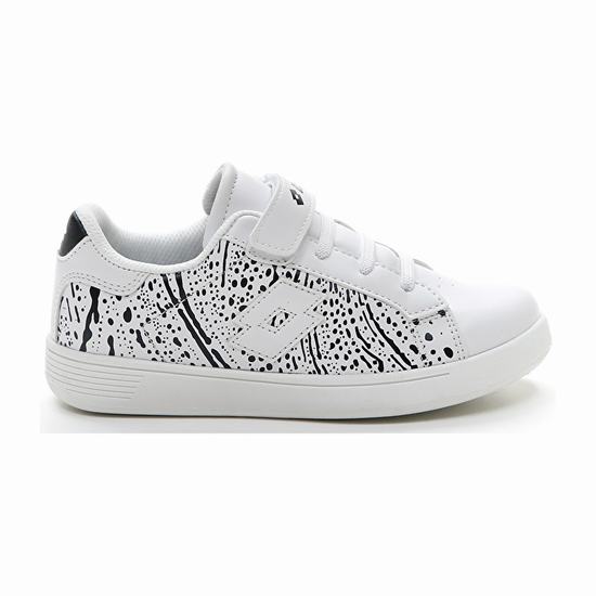 White / Black Lotto 1973 Evo Amf Iii Prt Cl Sl Kids' Sneakers | Lotto-30983