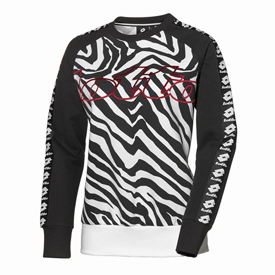 White / Black Lotto Athletica W Iii Sweat Women's Sweatshirt | Lotto-72635