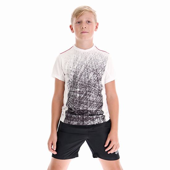 White / Black Lotto Space Ii B Kids' T Shirts | Lotto-14537