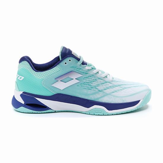 White / Blue / Green Lotto Mirage 100 Spd W Women's Tennis Shoes | Lotto-34018