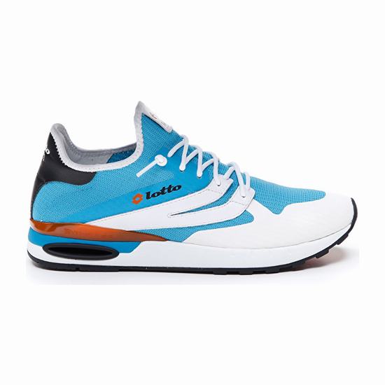 White / Blue Lotto Run Light Men's Sneakers | Lotto-26331