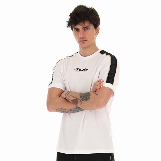 White Lotto Athletica Classic Iv Js Men's T Shirts | Lotto-24048