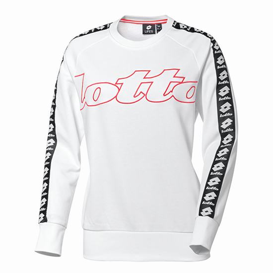 White Lotto Athletica Classic W Sweat Women's Sweatshirt | Lotto-80353