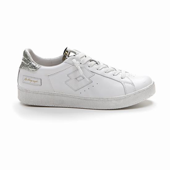 White Lotto Autograph Glitter W Women's Sneakers | Lotto-13268