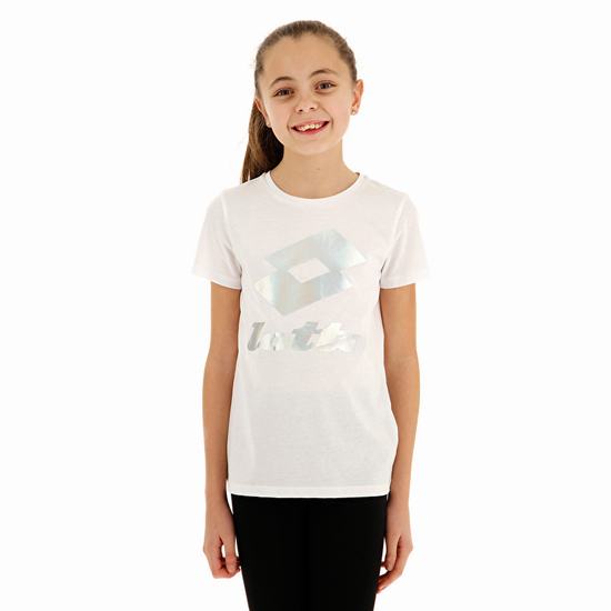 White Lotto Smart G Js Kids' T Shirts | Lotto-26517