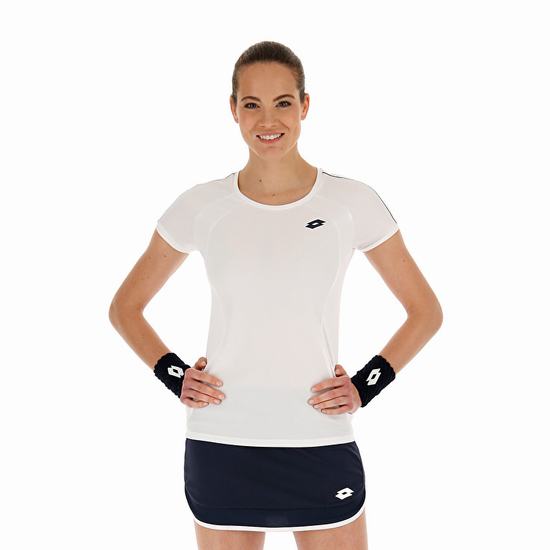 White Lotto Squadra W Women's T Shirts | Lotto-74712