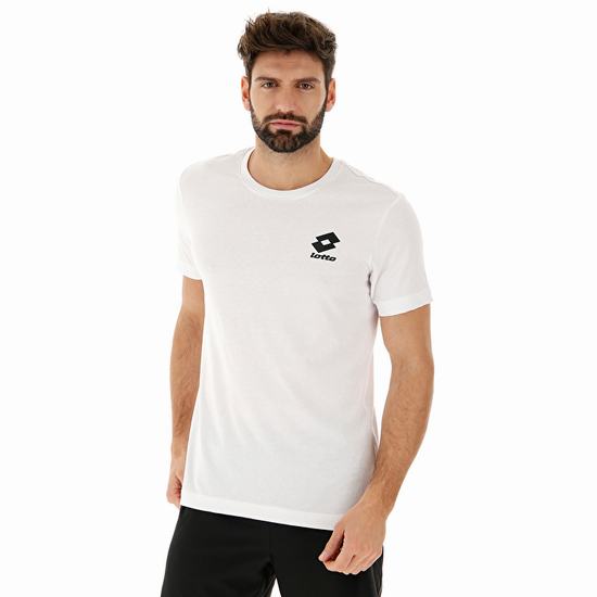 White Lotto Tee Bs Js Men's T Shirts | Lotto-40330