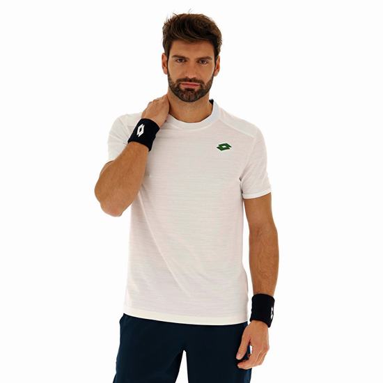 White Lotto Top Ten Ii Pl P Men's T Shirts | Lotto-90373