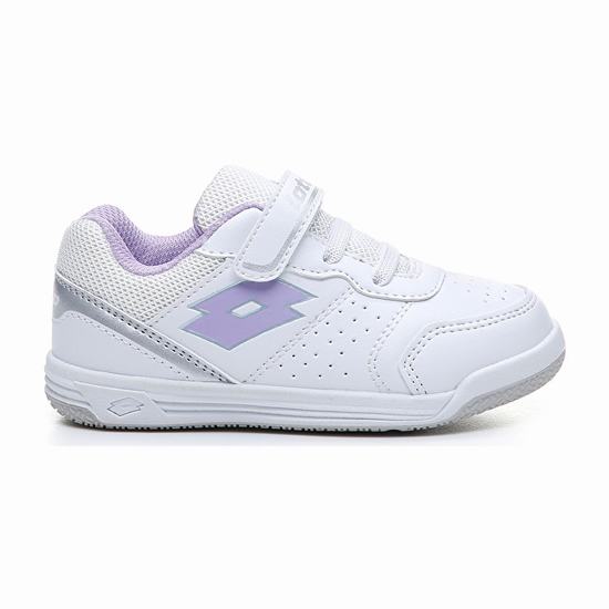 White / Purple Lotto Set Ace Xii Kids' Sneakers | Lotto-85558